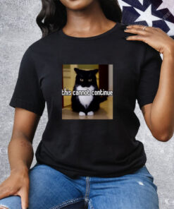 Youni Store Cat This Cannot Continue Tee Shirt