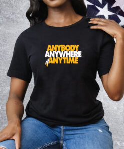 Anybody Anywhere Anytime Stack Crewneck Tee Shirt