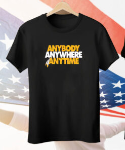 Anybody Anywhere Anytime Stack Crewneck Tee Shirt