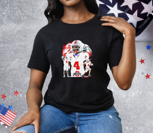 Jeremiah Smith Ohio State Buckeyes Football 960s Graphic Tee Shirt