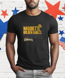 Marquette Basketball Text Logo Overlay T-Shirt