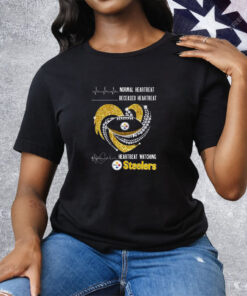 Normal Heartbeat Deceased Heartbeat Watching Steelers Tee Shirt