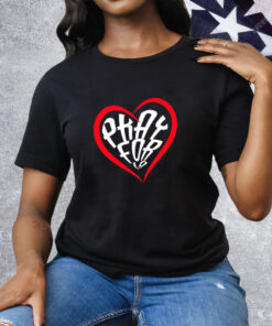 Pray for LA Heart Design Tee Shirt