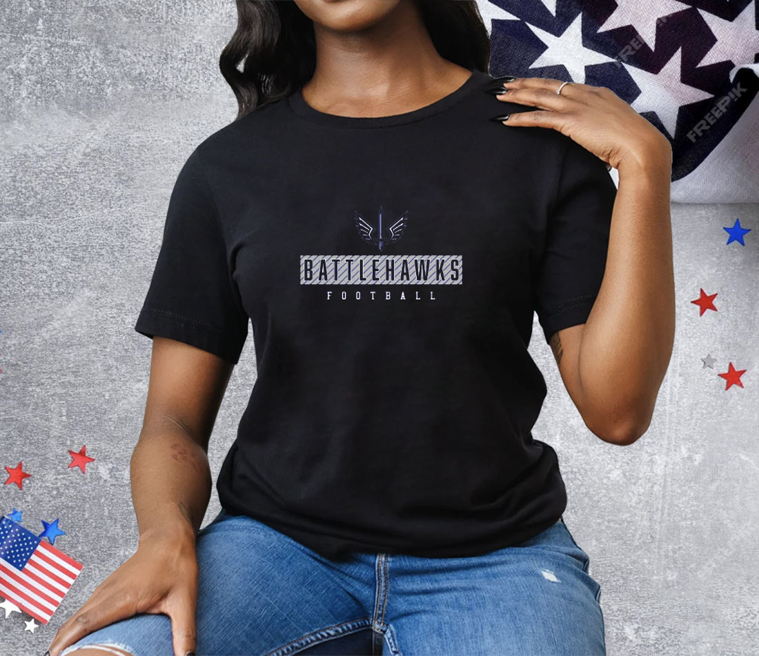 St. Louis Battlehawks Stylized Text Tee Shirt