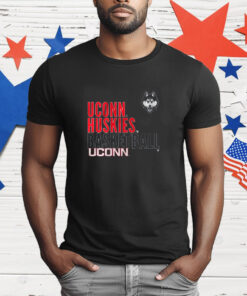 UConn Basketball Text Logo Overlay T-Shirt