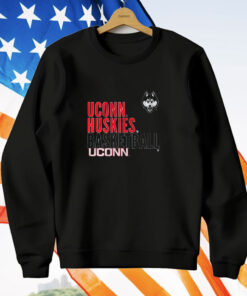 UConn Basketball Text Logo Overlay T-Shirt