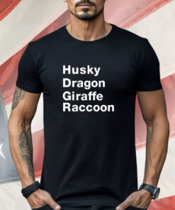 Husky Dragon Giraffe Raccoon Shirt