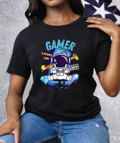 Astronaut Gamer level Up Game Over Tee Shirt