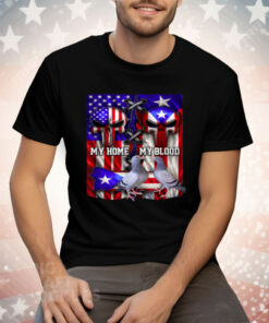 Cuban Americans My Home My Blood Racing Pigeons Tee Shirt