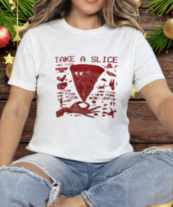 Pizza Take A Slice Free Pizza New York Secret Location Tee Shirt