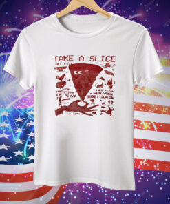 Pizza Take A Slice Free Pizza New York Secret Location Tee Shirt