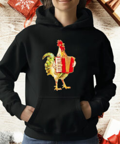 Accordion Playing Realistic Chicken illustration T-Shirt