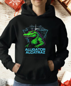 Alligator Alcatraz Neon Cityscape T-Shirt