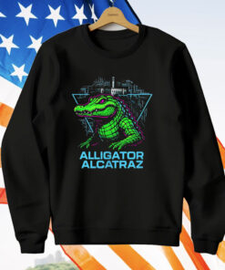 Alligator Alcatraz Neon Cityscape T-Shirt