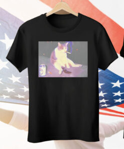 Cat Smoking Tee Shirt