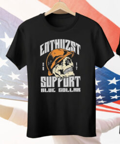 Enthuzst Support Blue Color Skull Tee Shirt