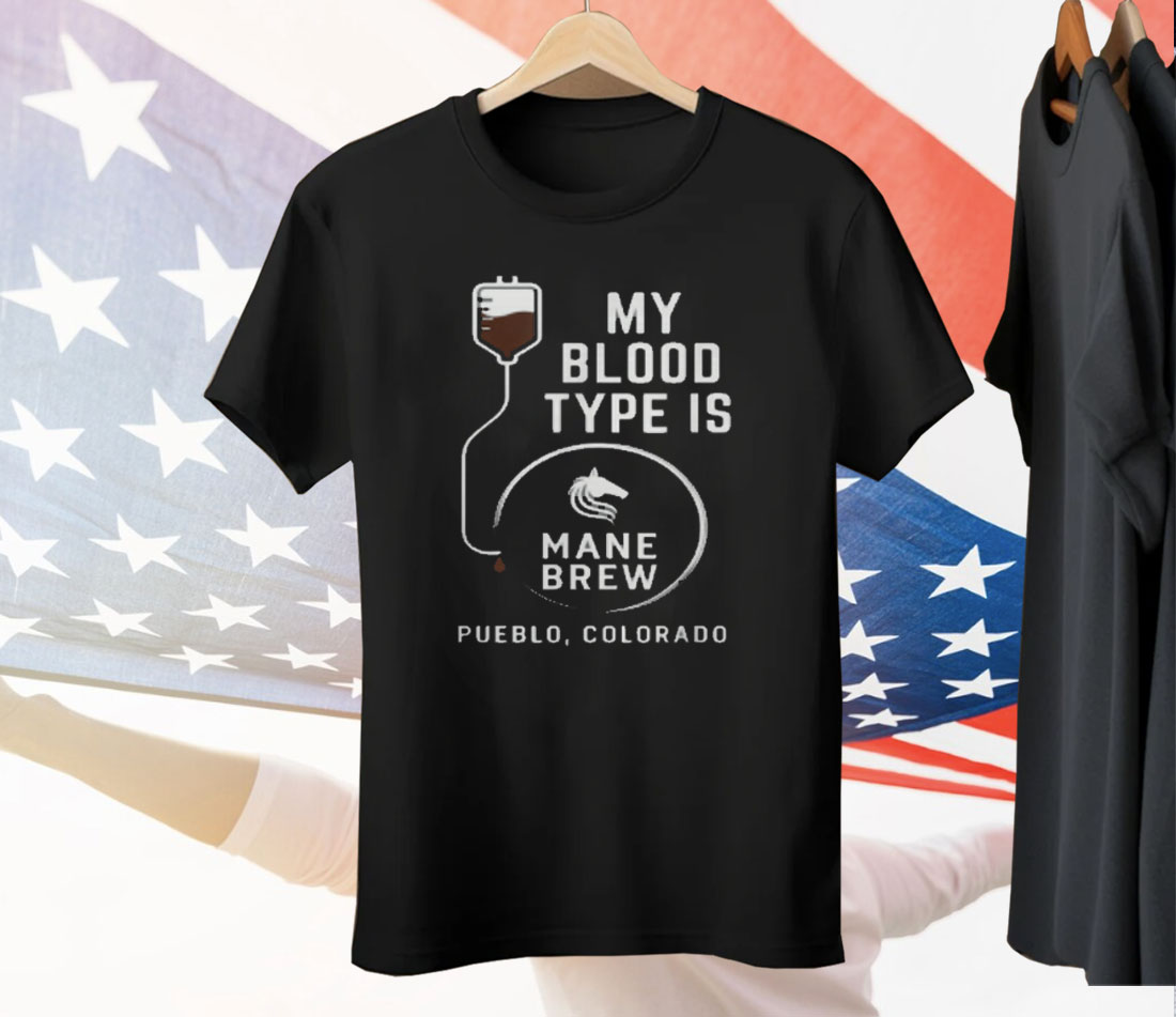 Mane Brew Blood Type is Coffee Tee Shirt