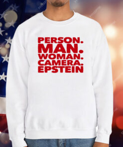 Person Man Woman Camera Epstein T-Shirt