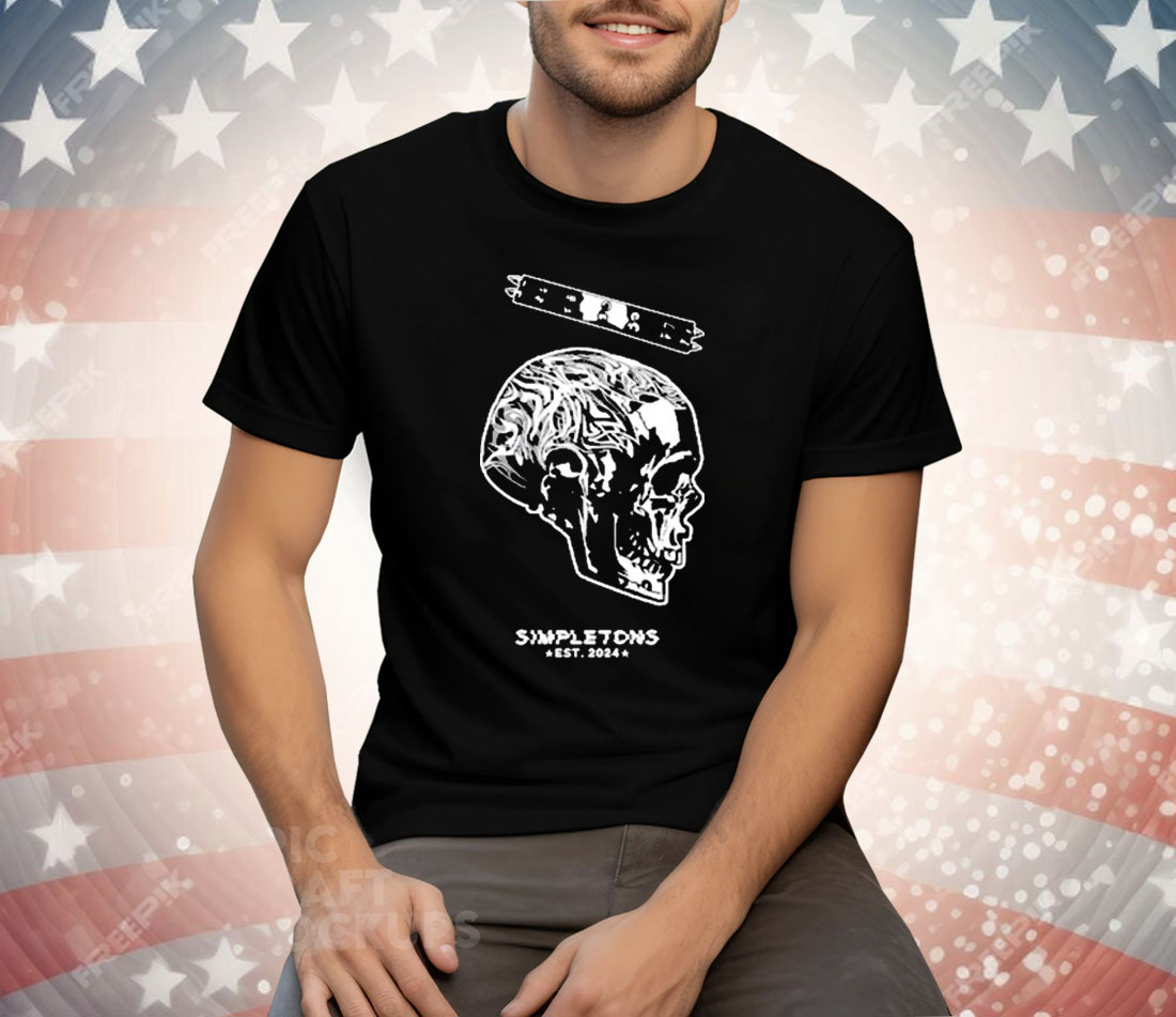 Simpletons Est 2024 Skull Tee Shirt