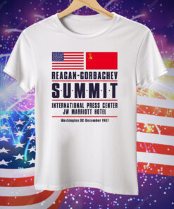 American And Chinese Reagan Gorbachev Summit International Press Center JW Marriott Hotel Tee Shirt