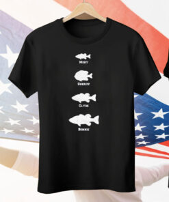 BamaBass Moby Sheriff Clyde Bonnie Fish Tee Shirt