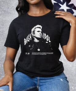 Billy Idol Flames Punk Quote Tee Shirt
