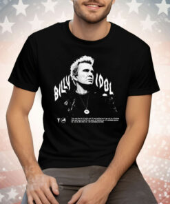 Billy Idol Flames Punk Quote Tee Shirt