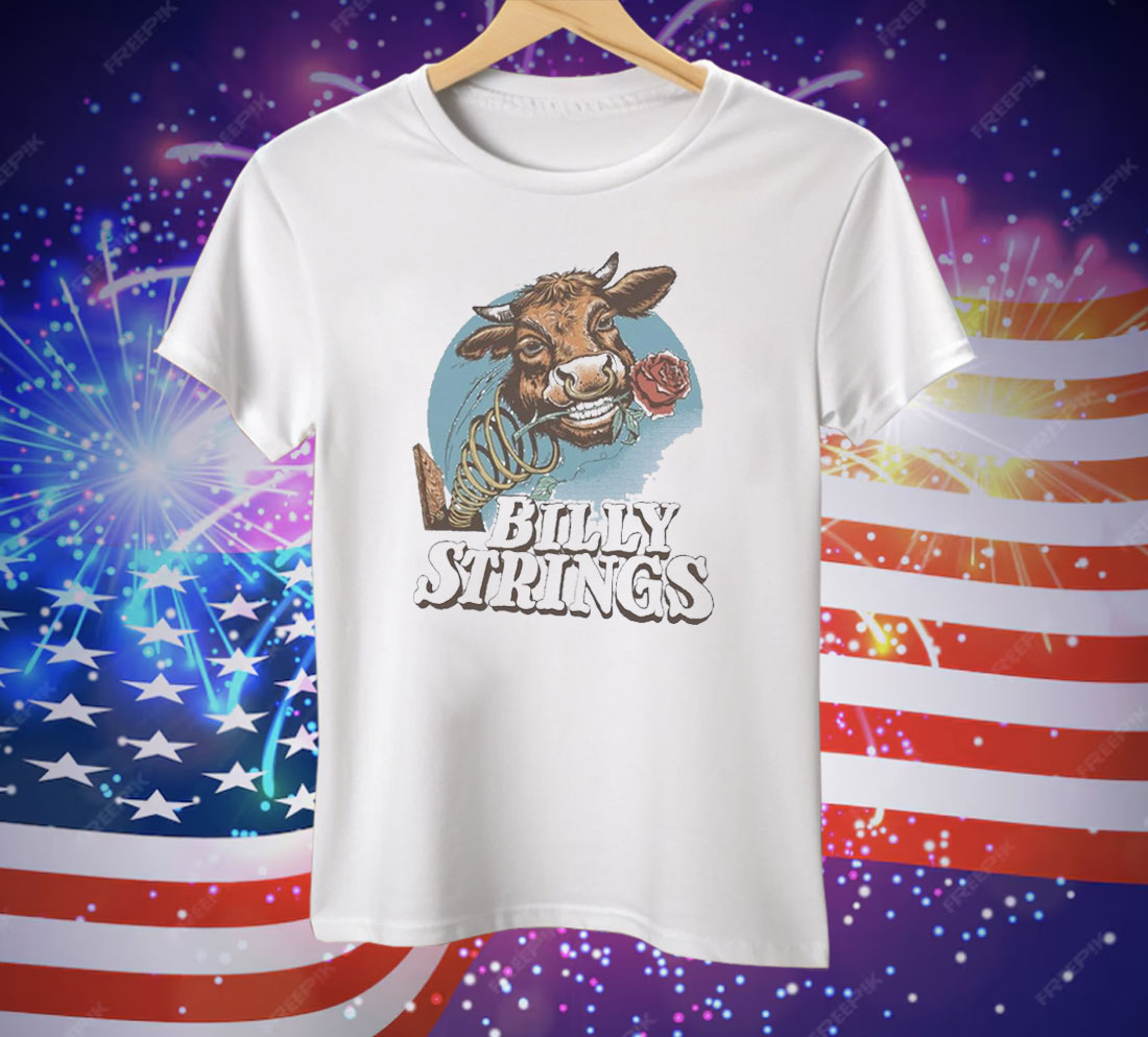 Billy Strings Summer Tour 2025 Cow Rose Tee Shirt
