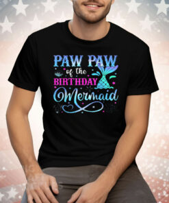 Paw Paw Of The Birthday Mermaid Tee Shirt