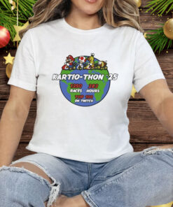 Super Mario 2025 1350 Races 283 Hours Top On Twitch Kartiothon Tee Shirt