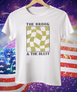 The Brook & The Bluff Wavy Yellow Checkered Tee Shirt