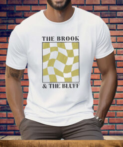 The Brook & The Bluff Wavy Yellow Checkered Tee Shirt