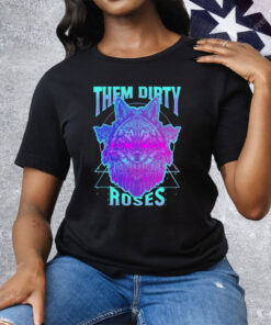 Them Dirty Roses Cosmic Wolf Tee Shirt
