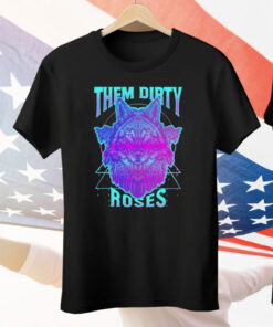 Them Dirty Roses Cosmic Wolf Tee Shirt