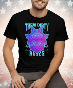 Them Dirty Roses Cosmic Wolf Tee Shirt