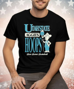 Utah State Aggies Barn Burner Farmer Hoops Tee Shirt