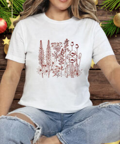 Wildflower Bouquet Retro Tee Shirt