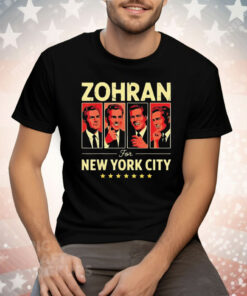Zohran Portrait For New York City Tee Shirt