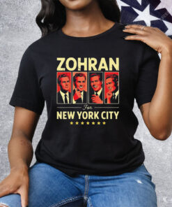 Zohran Portrait For New York City Tee Shirt