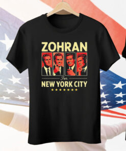 Zohran Portrait For New York City Tee Shirt