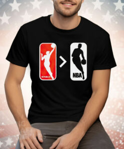WNBA Greater Than NBA Basketball Tee Shirt