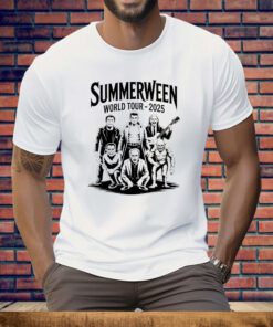 Zombie Vampire Mummy Werewolf Frankenstein Summerween World Tour 2025 Tee Shirt
