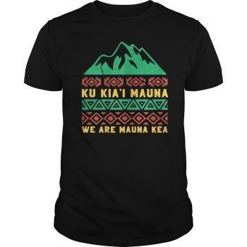 Kanaka Maoli Flag We Are Mauna Kea Protect Ku Kia'i Mauna T-shirt 